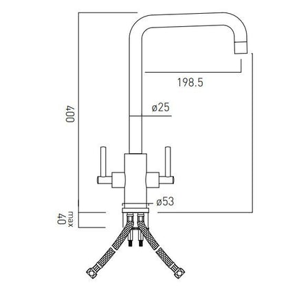 Vado Spirit Mono Sink Mixer Deck Mounted