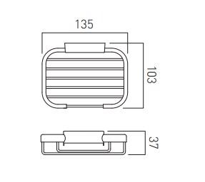 Vado Wall Mounted Rectangular Basket