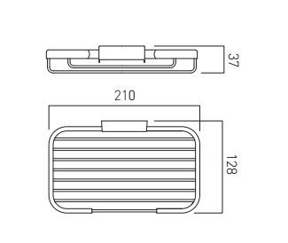 Vado Wall Mounted Rectangular Basket