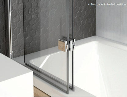 Kudos 2 Panel In-Fold 1500h x 875mm Bath Screen