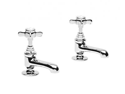 Tavistock Varsity Basin Pillar Taps - Chrome