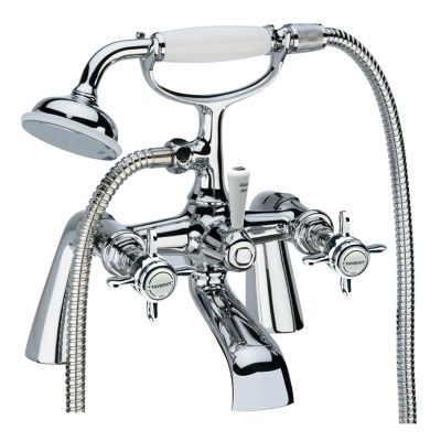 Tavistock Varsity Bath Shower Mixer with hose and handset - Chrome