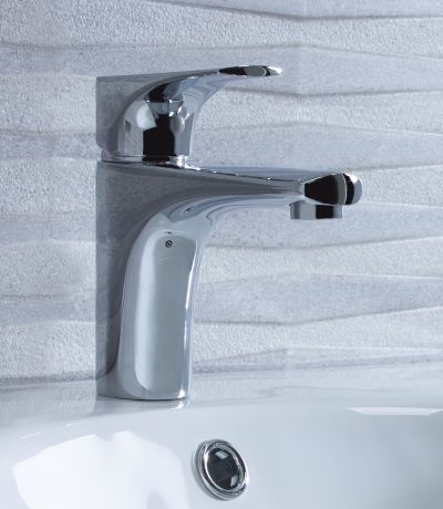 Tavistock Strike Monobloc Basin Mixer with sprung plug waste - Chrome