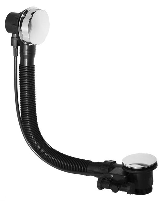 Tavistock Bath pop-up waste with overflow (670mm hose) - Chrome