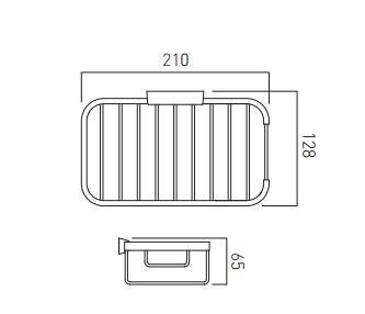 Vado Wall Mounted Rectangular Basket