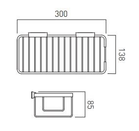 Vado Wall Mounted Rectangular Basket