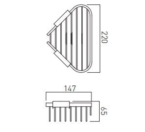 Vado Wall Mounted Triangular Corner Basket