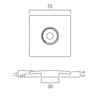 Vado Square Plug To Suit Wg-395-C/P In Chrome