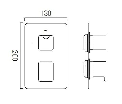 Vado Phase Single Outlet Trim For 148D Thermostatic Valve