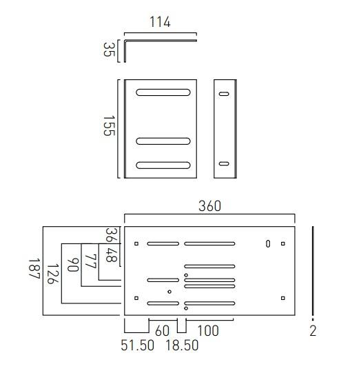 Vado Studfast Concealed Wall Bracket For Mounting Vado Thermostatic Shower Valves