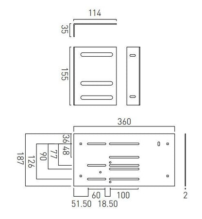 Vado Studfast Concealed Wall Bracket For Mounting Vado Thermostatic Shower Valves