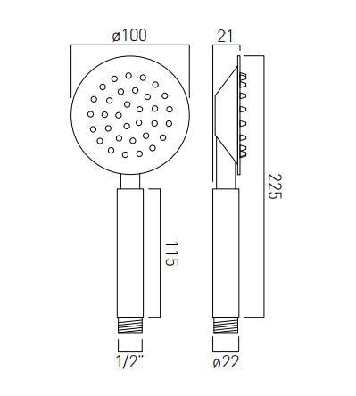 Vado Aquablade Single Function Handset