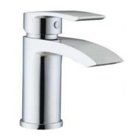 RAK-Curve Mini Mono Basin Mixer with Clicker Waste - Chrome