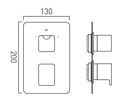 Vado Phase Two Outlet Trim For 148D/2 Thermostatic Valve