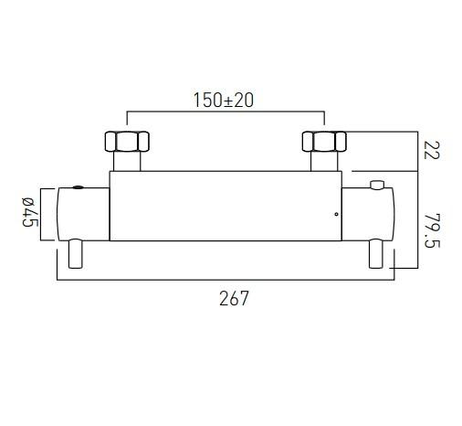 Vado Celsius 1 Outlet Thermostatic Shower Valve