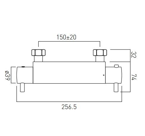 Vado Celsius 1 Outlet Thermostatic Shower Valve