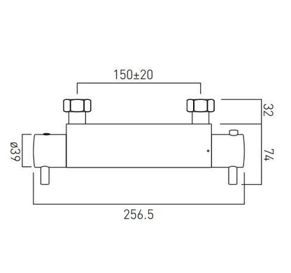 Vado Celsius 1 Outlet Thermostatic Shower Valve