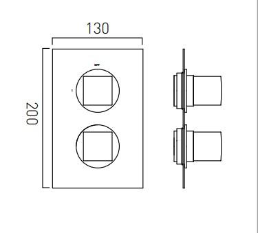 Vado Mix Single Outlet Trim For 148D Thermostatic Valve