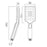 Vado Nebula 80mm X  115mm Rectangular 3 Function Rub Clean Shower Handset