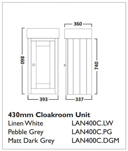 Tavistock Lansdown 400mm Cloakroom Vanity Unit