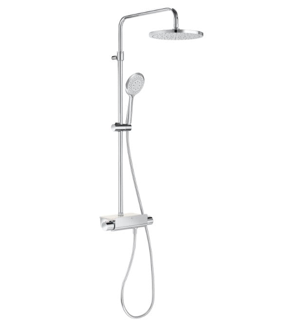 Roca Deck Thermostatic shower column with shelf