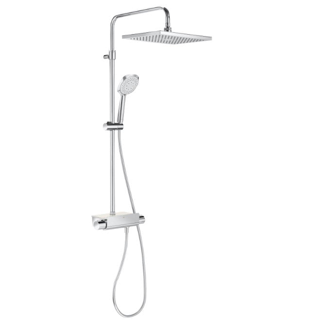 Roca Deck Thermostatic shower column with shelf