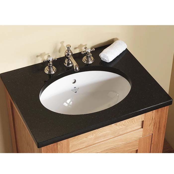 Silverdale Victorian Undermount Vanity Basin - 0 Tap Hole