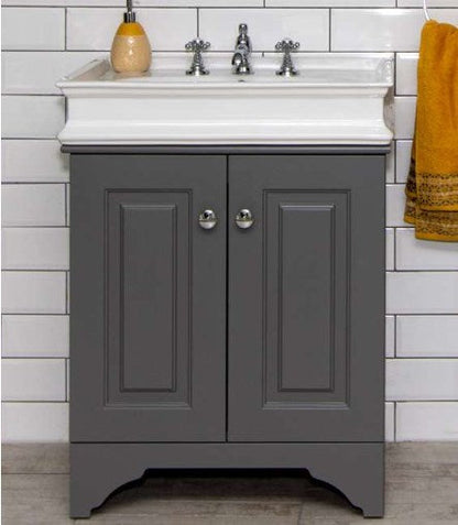 Silverdale Victorian 670mm Unit Dark Grey With Sit On Basin