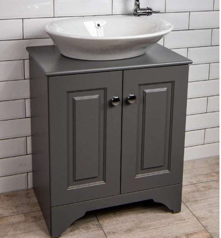 Silverdale 670mm Unit Grey With Wash Bowl