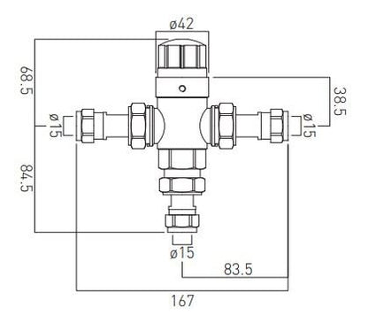 Vado Protherm In-Line Thermostatic Valve