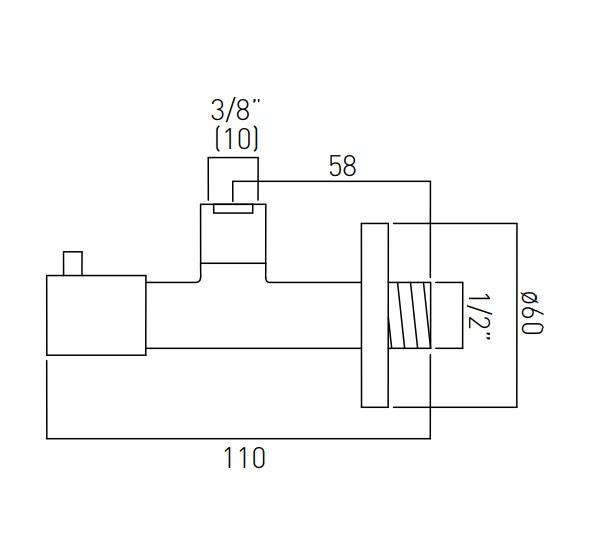 Vado Contemporary Angle Valve