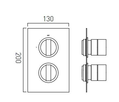 Vado Notion Single Outlet Trim For 148D Thermostatic Valve