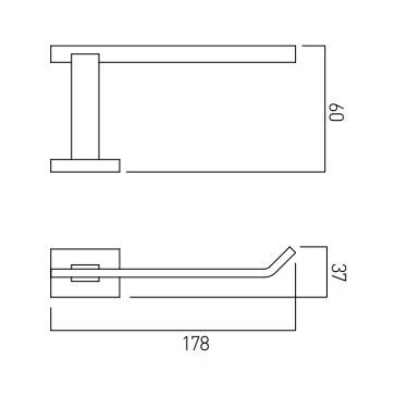 Vado Level Paper Holder Wall Mounted