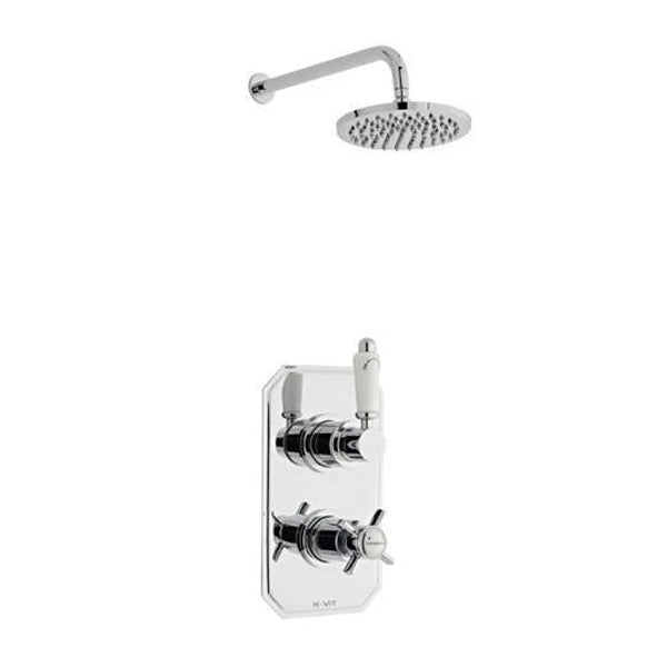 Kartell Klassique Thermostatic Concealed Shower with Fixed Overhead Drencher