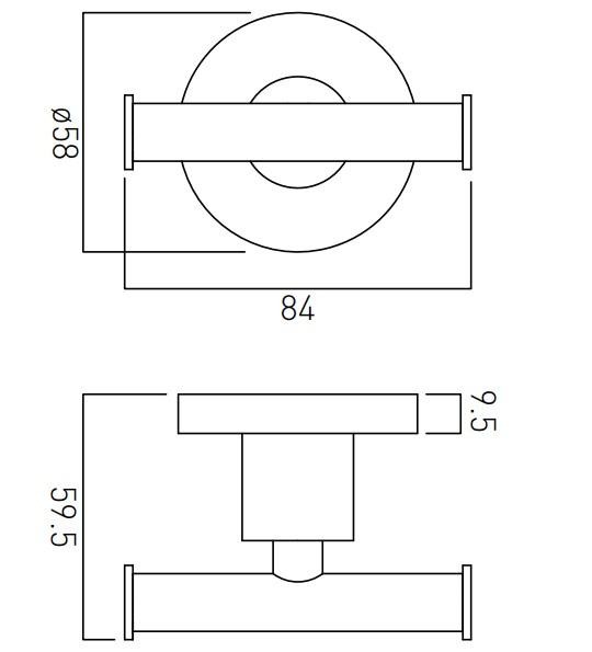 Vado Elements Robe Hook Wall Mounted