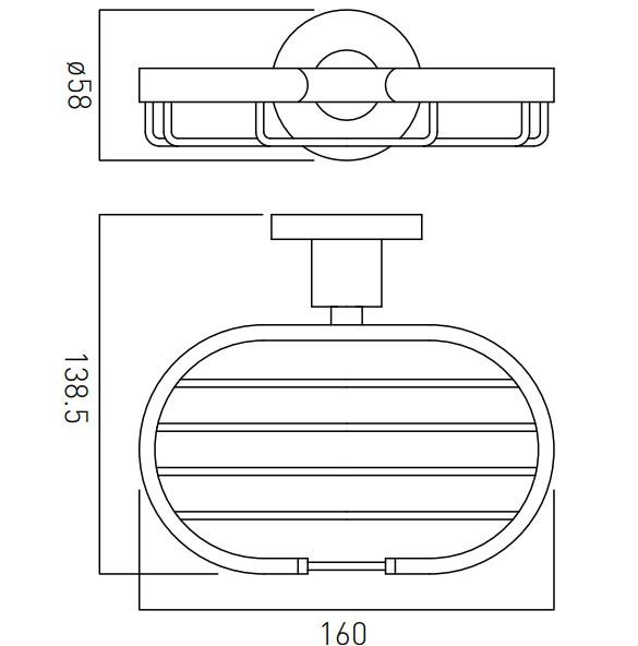 Vado Elements Soap Holder Wall Mounted