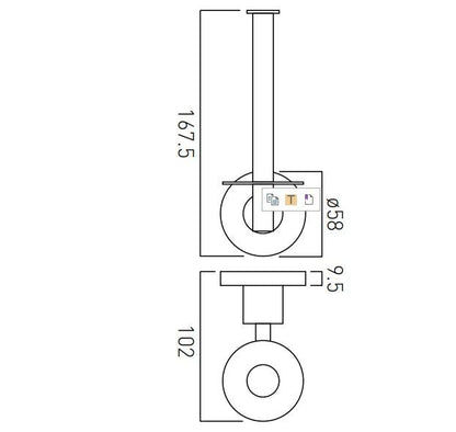 Vado Elements Spare Paper Holder Wall Mounted