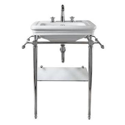 Imperial Etoile Medium Basin and Stand with Glass Shelf