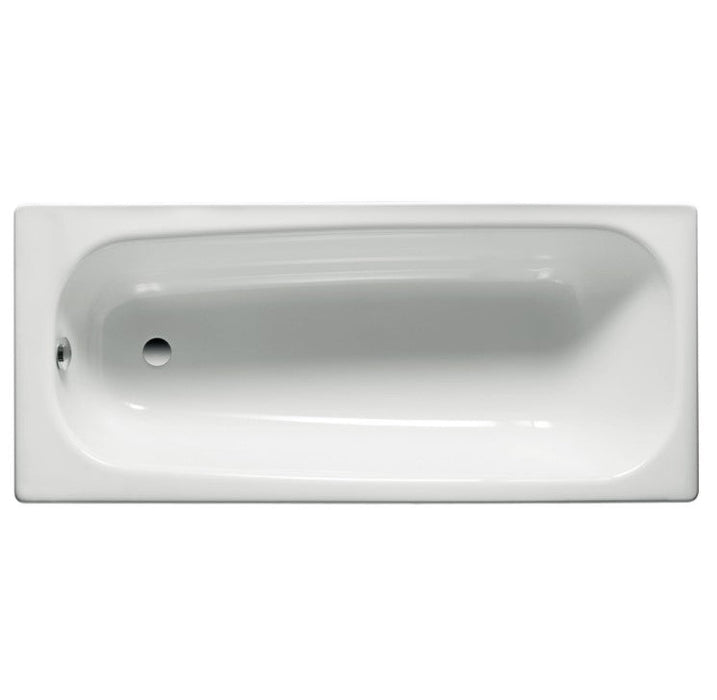 Contesa Anti-Slip 1500mm x 700mm 2TH Steel Bath White