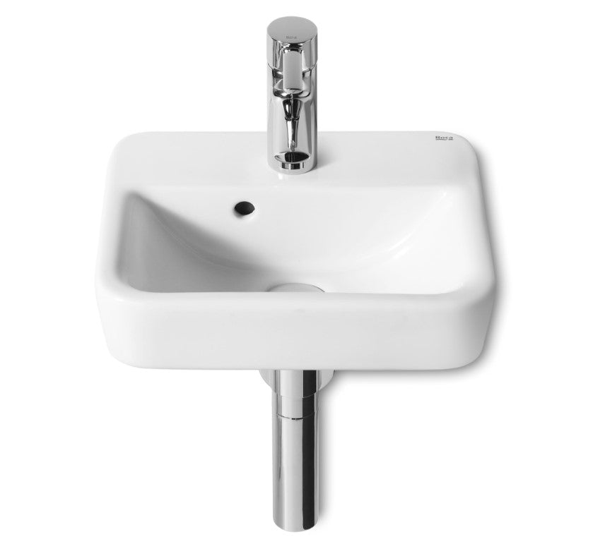 Roca Senso Square Wall-Hung Cloakroom Basin 350 x 285 1TH