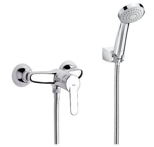 Roca Victoria Wall-mounted shower mixer with hose and handshower