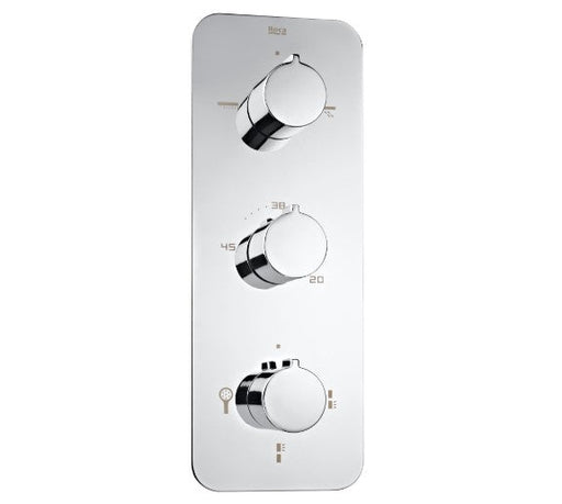 Roca Puzzle Thermostatic built-in shower mixer with 5 way diverter