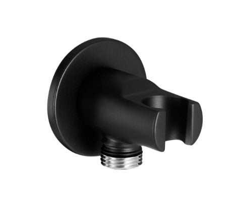 Roca Round shower support water inlet matt black