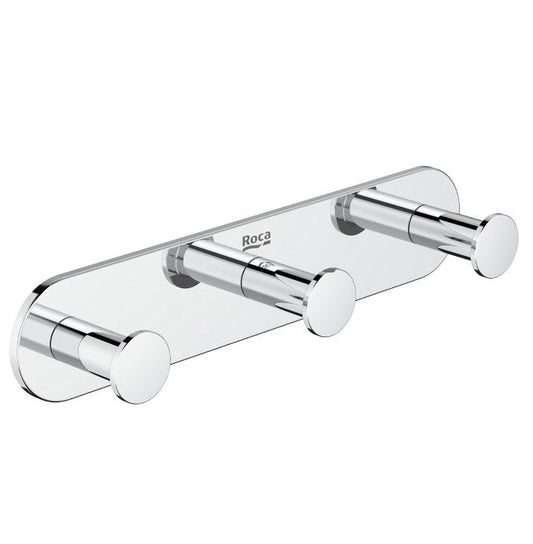 Roca Hotels Round Triple robe hook Chrome