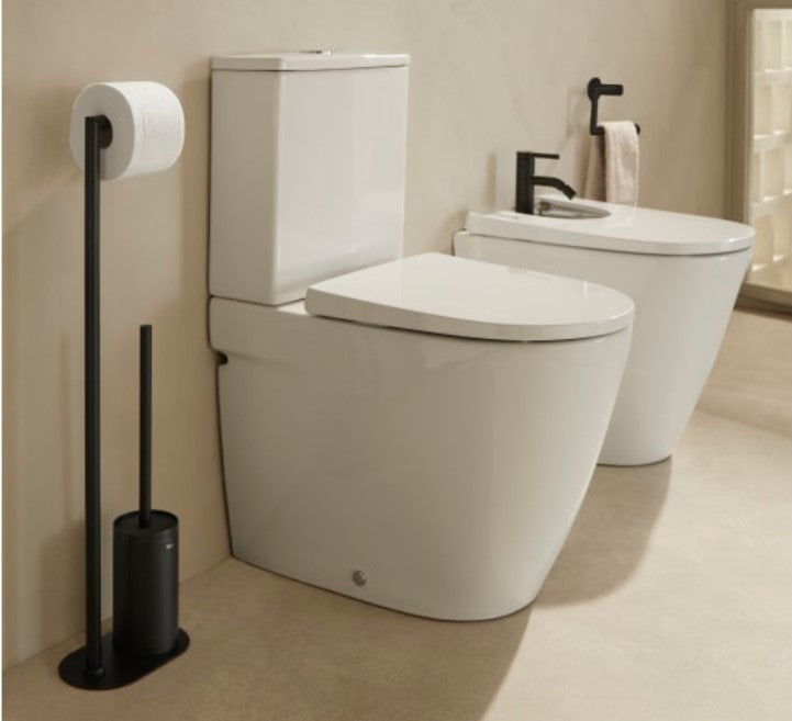 Roca Hotels Round Toilet brush with toilet roll holder