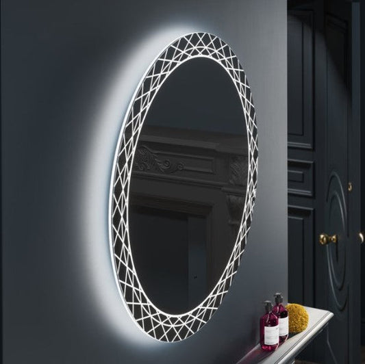 HiB Bellus Round LED Illuminated Mirror