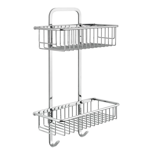 Vado Large Rectangular Double Basket With Hooks