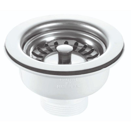 RAK Stainless Steel Basket Strainer Waste with Stem ball Plug