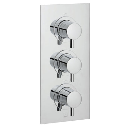 Vado Celsius Square 2 Outlet 3 Handle Thermostatic Shower Valve