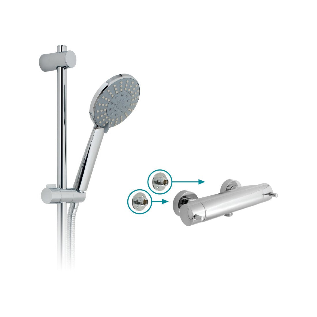 Vado Celsius Exposed Thermostatic Shower set